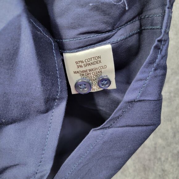 Dstrct & Row Men Dress Shirt Medium Long Sleeve Blue - Picture 3 of 6